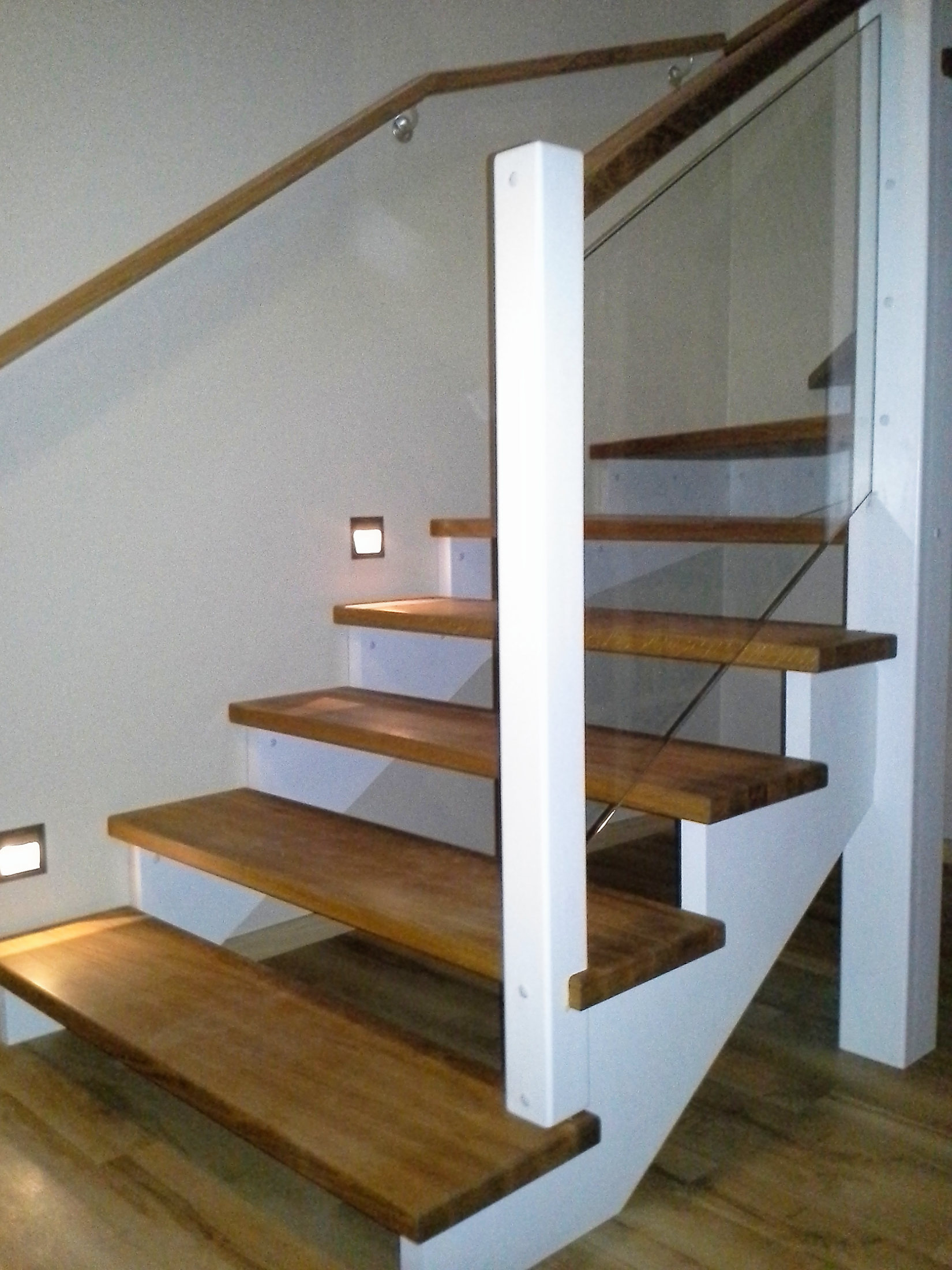 Õlitatud tamm + klaaspiire